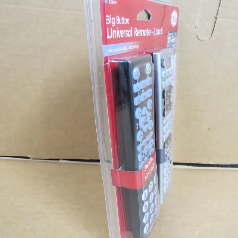 GE Big Button Universal Remote 2 Pack Remote Controls #10849 NIB NOS